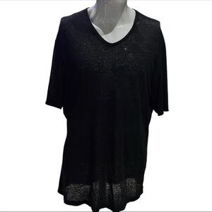 Vince Black V-Neck Men's Shirt